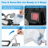 300W商用双刀片带安全开关碎冰机-黑色 300W Commercial Ice Crusher with Dual Blades and Safety Switch-Black