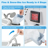 300W 商用双刀片带安全开关碎冰机-白色 300W Commercial Ice Crusher with Dual Blades and Safety Switch-White