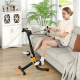 可调阻力折叠踏板健身车-黄色 Folding Pedal Exercise Bike with Adjustable Resistance-Yellow