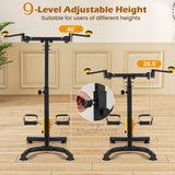 可调阻力折叠踏板健身车-黄色 Folding Pedal Exercise Bike with Adjustable Resistance-Yellow