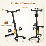 可调阻力折叠踏板健身车-黄色 Folding Pedal Exercise Bike with Adjustable Resistance-Yellow