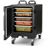 81 夸脱容量端部装载带轮隔热食品盘托架 81 Quart Capacity End-loading Insulated Food Pan Carrier with Wheels