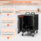 81 夸脱容量端部装载带轮隔热食品盘托架 81 Quart Capacity End-loading Insulated Food Pan Carrier with Wheels