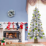 6 英尺人造圣诞树，带 589 个植绒树枝尖端和 48 个圣诞球 6 Feet Artificial Xmas Tree with 589 Flocked Branch Tips and 48 Xmas Balls