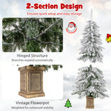 6 英尺人造圣诞树，带 589 个植绒树枝尖端和 48 个圣诞球 6 Feet Artificial Xmas Tree with 589 Flocked Branch Tips and 48 Xmas Balls