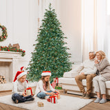 6/7/8 英尺圣诞树，带暖白色 LED 灯和松果 - 7 英尺 6/7/8 Feet Christmas Tree with Warm White LED Lights and Pine Cones-7 ft