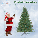 8 英尺圣诞树，带 8 种照明模式和松果 - 8 英尺 8 Feet Christmas Tree with 8 Lighting Modes and Pine Cones-8 ft