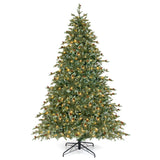 8 英尺圣诞树，带 8 种照明模式和松果 - 8 英尺 8 Feet Christmas Tree with 8 Lighting Modes and Pine Cones-8 ft