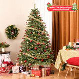 8 英尺圣诞树，带 8 种照明模式和松果 - 8 英尺 8 Feet Christmas Tree with 8 Lighting Modes and Pine Cones-8 ft