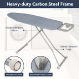 带熨斗架和可拆卸银灰色熨衣板 Ironing Board with Iron Rest and Removable Silver-Gray