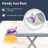 带熨斗架和可拆卸银灰色熨衣板 Ironing Board with Iron Rest and Removable Silver-Gray