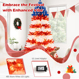 7.5 英尺人造圣诞树，带暖白色 LED 灯 7.5 Feet Artificial Christmas Tree with Warm White LED Lights