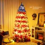 7.5 英尺人造圣诞树，带暖白色 LED 灯 7.5 Feet Artificial Christmas Tree with Warm White LED Lights