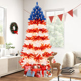 7.5 英尺人造圣诞树，带暖白色 LED 灯 7.5 Feet Artificial Christmas Tree with Warm White LED Lights