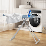 57" x 16.5" 碳钢熨衣台带熨斗架和 7 级高度 - 蓝色 57" x 16.5" Carbon Steel Ironing Table with Iron Rest and 7-Level Height-Blue