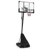 4.9-10 英尺高度可调节便携式篮球框篮球门系统 4.9-10 Feet Height Adjustable Portable Basketball Hoop Basketball Goal System