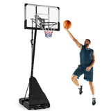 4.9-10 英尺高度可调节便携式篮球框篮球门系统 4.9-10 Feet Height Adjustable Portable Basketball Hoop Basketball Goal System