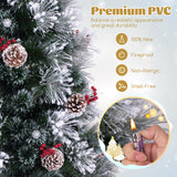 5 英尺植绒圣诞树，带 8 种照明模式 5 FT Flocked Christmas Tree with 8 Lighting Modes
