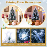 5 英尺植绒圣诞树，带 8 种照明模式 5 FT Flocked Christmas Tree with 8 Lighting Modes
