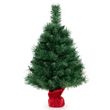 24 英寸迷你预亮圣诞树小桌面杉木圣诞树 24 Inch Mini Pre-Lit Christmas Tree Small Tabletop Fir Xmas Tree