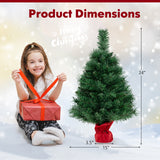 24 英寸迷你预亮圣诞树小桌面杉木圣诞树 24 Inch Mini Pre-Lit Christmas Tree Small Tabletop Fir Xmas Tree