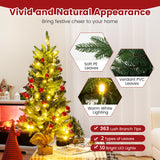 3 英尺迷你预亮人造圣诞树桌面圣诞树，带粗麻布底座 3 Feet Mini Pre-Lit Artificial Christmas Tree Tabletop Xmas Tree with Burlap Base
