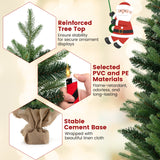 3 英尺迷你预亮人造圣诞树桌面圣诞树，带粗麻布底座 3 Feet Mini Pre-Lit Artificial Christmas Tree Tabletop Xmas Tree with Burlap Base