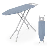 48 英寸 x 13.5 英寸家用熨衣板带熨斗架-灰色 48 Inch x 13.5 Inch Ironing Board with Iron Rest for Home-Gray