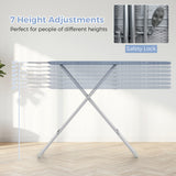 48 英寸 x 13.5 英寸家用熨衣板带熨斗架-灰色 48 Inch x 13.5 Inch Ironing Board with Iron Rest for Home-Gray