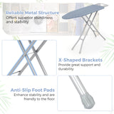 48 英寸 x 13.5 英寸家用熨衣板带熨斗架-灰色 48 Inch x 13.5 Inch Ironing Board with Iron Rest for Home-Gray