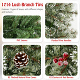 6/7.5/9 英尺人造圣诞树预亮铰链节日树，带 360° 快速电源连接器 - 9 英尺 6/7.5/9 FT Artificial Christmas Tree Pre-Lit Hinged Holiday Tree with 360Â° Quick Power Connector-9ft