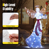 5 英尺圣诞灯天使，配有竖琴和 120 盏冷白 LED 灯 5 ft Christmas Lighted Angel with Harp and 120 Cold White LED Lights