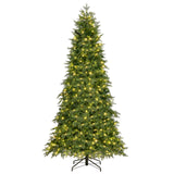 6/7.5 英尺预亮人造圣诞树，带 11 种模式和金属支架 - 7.5 英尺 6/7.5 Feet Pre-Lit Artificial Christmas Tree with 11 Modes and Metal Stand-7.5ft