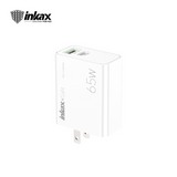 inkax C09-US充电头(美规)白色 USB A+C QC+PD GaN 65W Fast Charger
