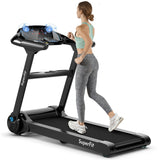 2.25HP 折叠跑步机 带 LED 触摸屏跑步机-黑色 2.25HP Folding Treadmill Running Jogging Machine with LED Touch Display-Black