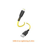 XO 0.25M苹果/Type-C数据线 黄色 XO-NB-247 USB A to Lightning/Type-C Cable 6A