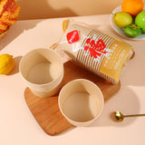 竹纤维本色加厚一次性纸碗 20个装 Disposable Bowls 550ml