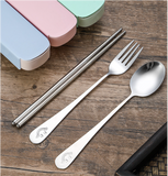 【2 for $6】Spoon, Chopsticks & Fork Set