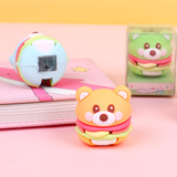 汉堡熊造型笔刨削笔器【多色混发】 Hamburger Bear Pencil Sharpener
