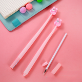 唯美樱花兔子矽胶中性笔