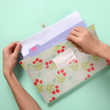 碎花森系6格A4风琴包【四色混发】