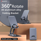 Yesido C184折叠合金手机支架 Foldable Aluminum Alloy Desktop Phone Holder
