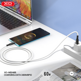 XO 1M转接线C-C 黄色 XO-NB-Q246B Type-C to Type-C Cable 60W