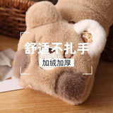 腮红动物手套 多款混发 1双 Flip Top Mittens w/Animal Face