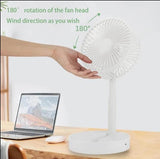 折叠式便携收纳台式充电风扇【3色混发】Rechargeable Foldable Desk Fan