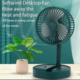 折叠式便携收纳台式充电风扇【3色混发】Rechargeable Foldable Desk Fan