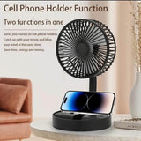 折叠式便携收纳台式充电风扇【3色混发】Rechargeable Foldable Desk Fan