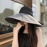 超大遮颜防晒渔夫帽 3色混发 Wide Brim Sun Hat