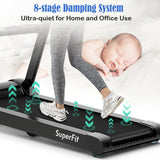 2.25HP 折叠跑步机 带 LED 触摸屏跑步机-黑色 2.25HP Folding Treadmill Running Jogging Machine with LED Touch Display-Black