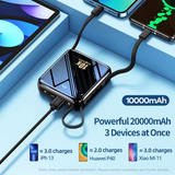 Remax RPP285自带线快充充电宝 黑色/蓝色 2 in 1 Cables Power Bank 10000mAh 22.5W